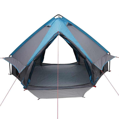 vidaXL Teepee Tent 4-Person 4-Person Blue and Grey - 388 x 320 x 169 cm