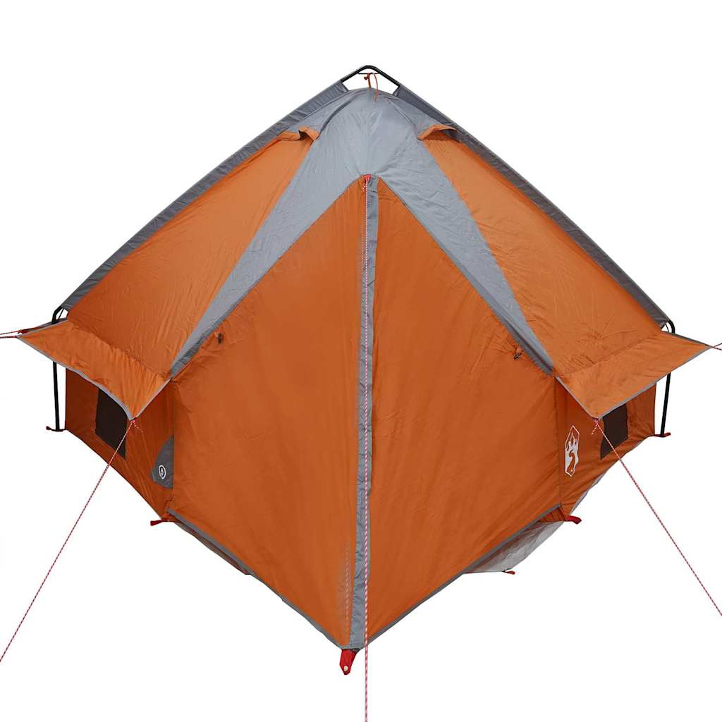 vidaXL Teepee Tent 4-Person 4-Person Grey and Orange - 388 x 320 x 169 cm