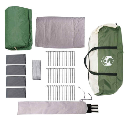 vidaXL Family Tent 20-Person 20-Person Green and White - 745 x 700 x 217 cm
