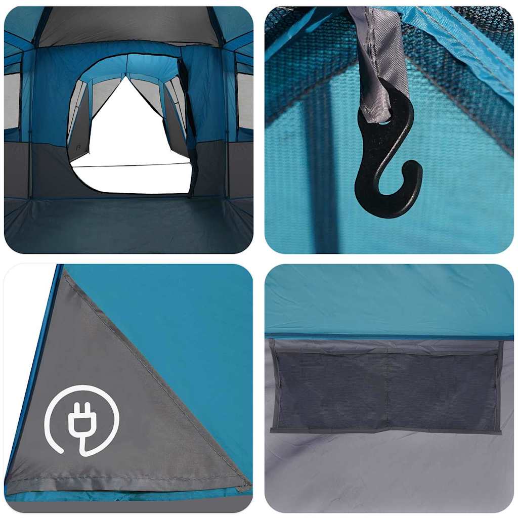 vidaXL Family Tent 20-Person 20-Person Blue and Grey - 745 x 700 x 217 cm