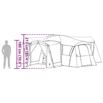 vidaXL Family Tent 20-Person 20-Person Blue and Grey - 745 x 700 x 217 cm