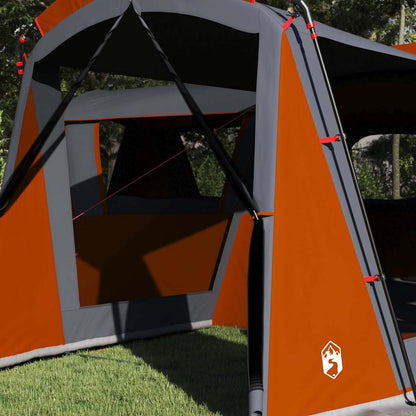 vidaXL Family Tent 20-Person 20-Person Grey and Orange - 745 x 700 x 217 cm