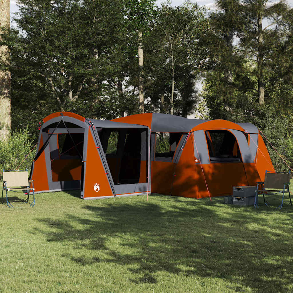 vidaXL Family Tent 20-Person 20-Person Grey and Orange - 745 x 700 x 217 cm