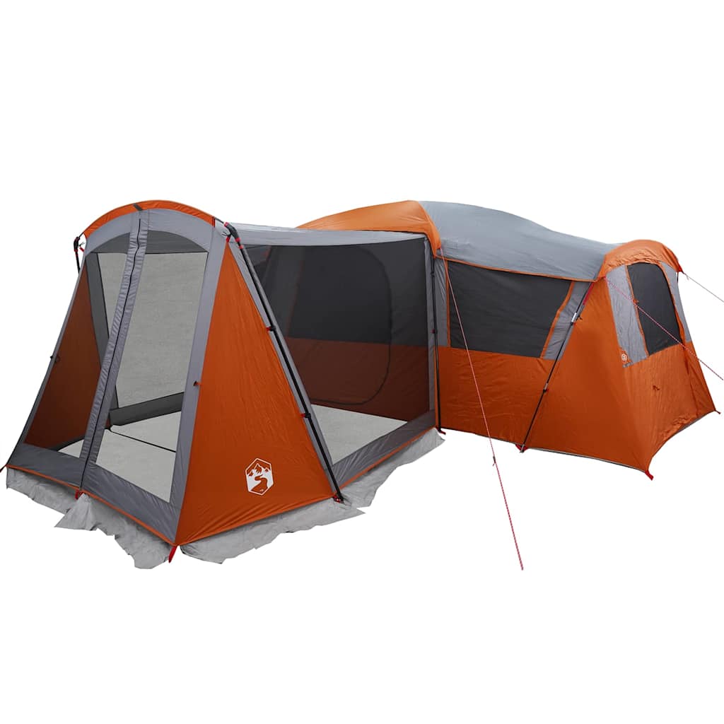 vidaXL Family Tent 20-Person 20-Person Grey and Orange - 745 x 700 x 217 cm