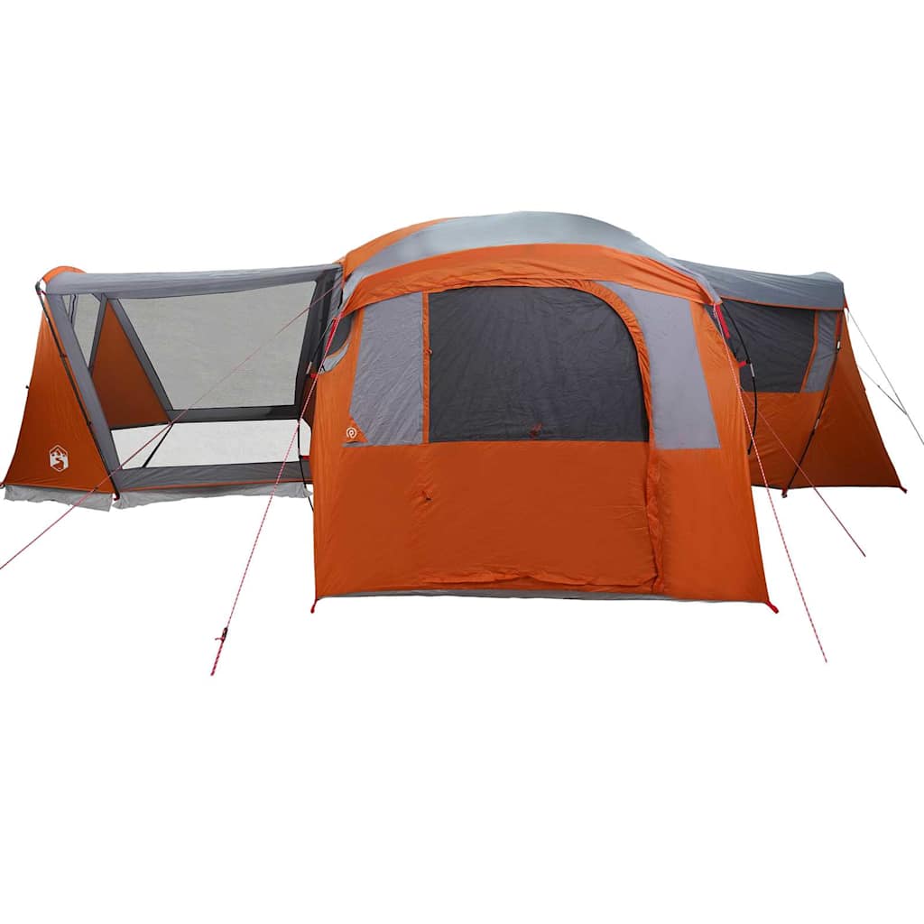 vidaXL Family Tent 20-Person 20-Person Grey and Orange - 745 x 700 x 217 cm