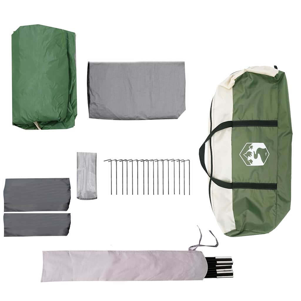 vidaXL Family Tent 10-Person Green and Grey 460 x 430 x 214 cm