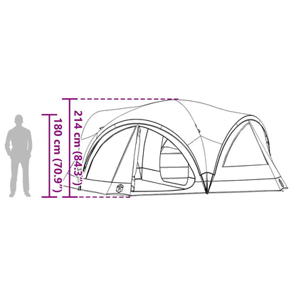 vidaXL Family Tent 10-Person Grey and Orange 460 x 430 x 214 cm