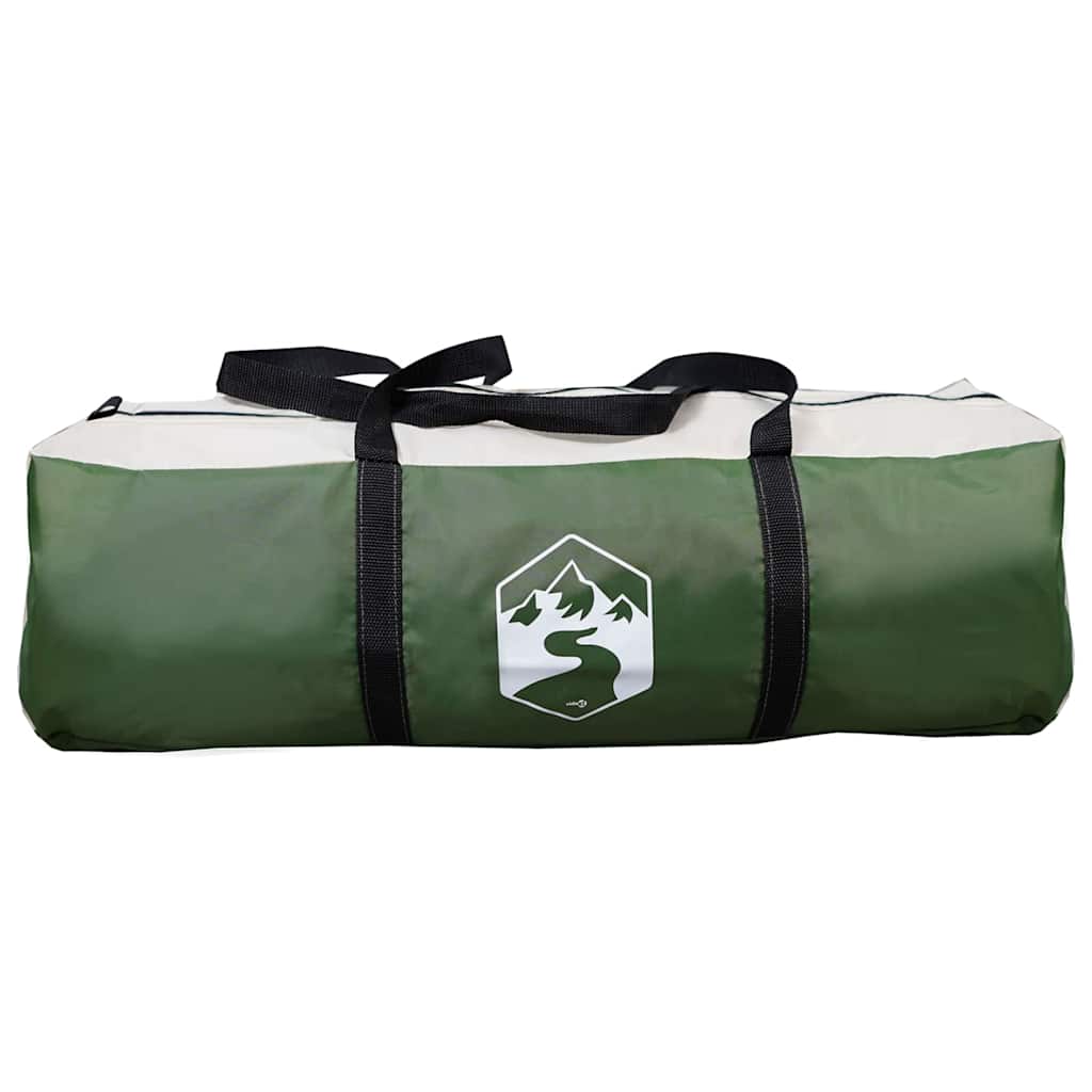 vidaXL Family Tent 4-Person 4-Person Green and White - 324 x 255 x 230 cm