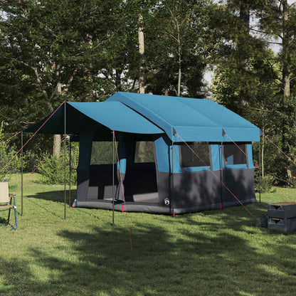 vidaXL Family Tent 4-Person 4-Person Blue and Grey - 324 x 255 x 230 cm