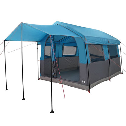 vidaXL Family Tent 4-Person 4-Person Blue and Grey - 324 x 255 x 230 cm