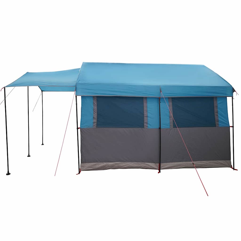 vidaXL Family Tent 4-Person 4-Person Blue and Grey - 324 x 255 x 230 cm