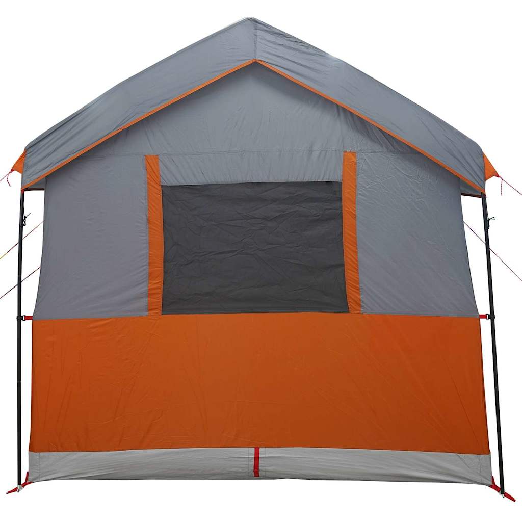 vidaXL Family Tent 4-Person 4-Person Grey and Orange - 324 x 255 x 230 cm
