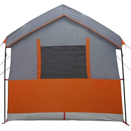 vidaXL Family Tent 4-Person 4-Person Grey and Orange - 324 x 255 x 230 cm