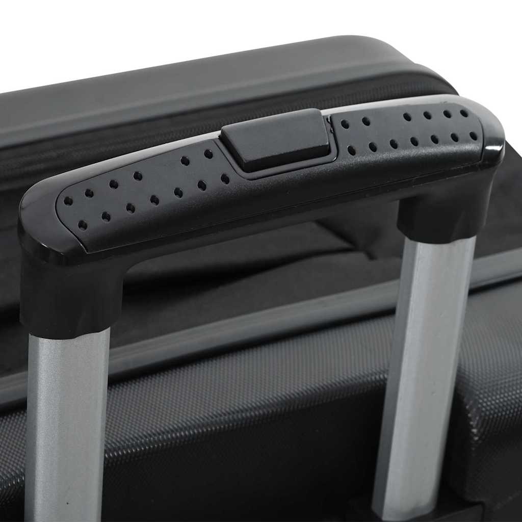 vidaXL Suitcase Folding with Lock Black 34 x 23 x 55.5 cm ABS Plastic