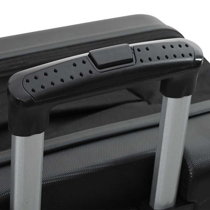 vidaXL Suitcase Folding with Lock Black 34 x 23 x 55.5 cm ABS Plastic