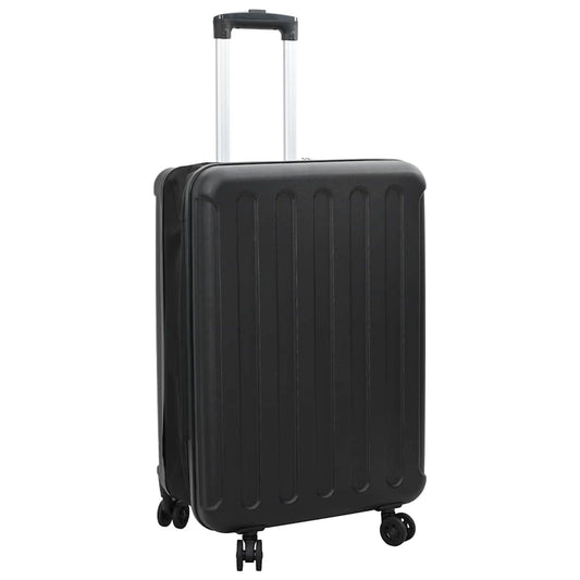 vidaXL Suitcase Folding with Lock Black 34 x 23 x 55.5 cm ABS Plastic