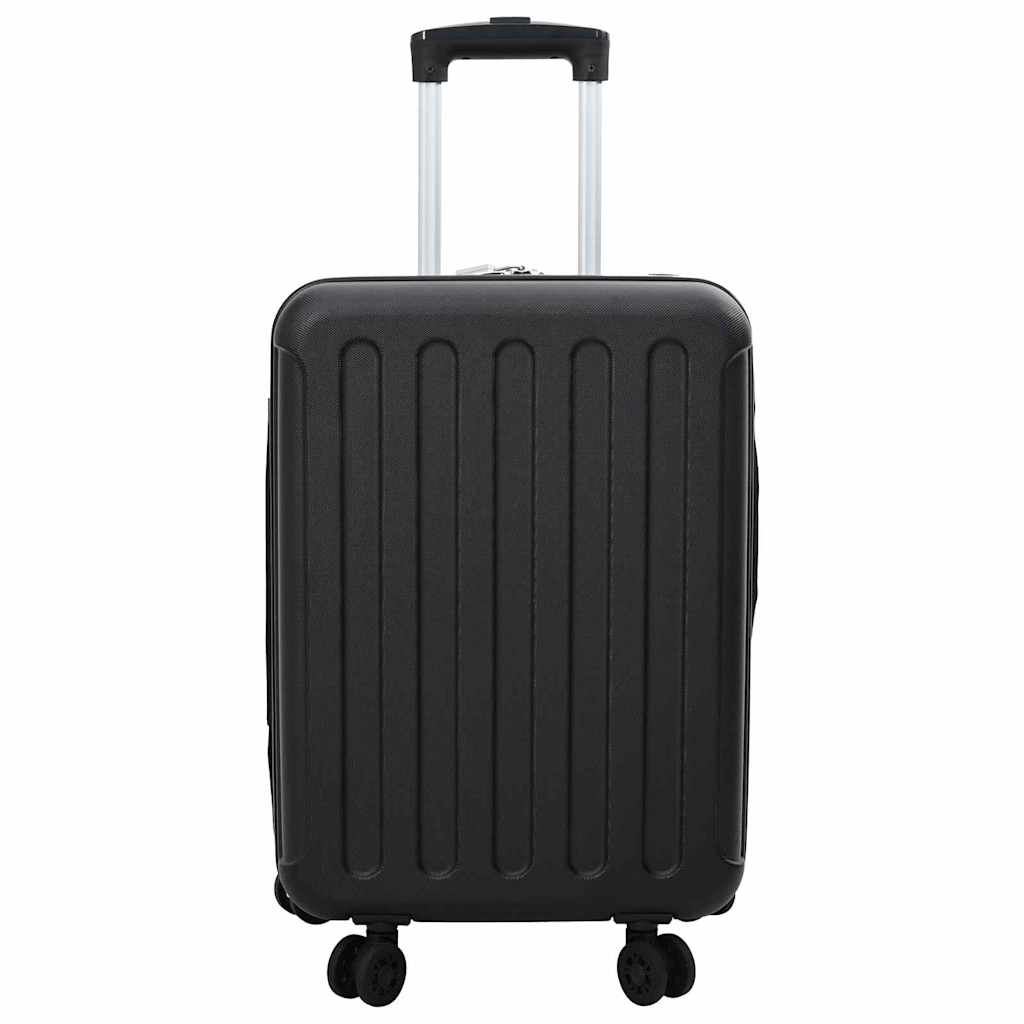 vidaXL Suitcase Folding with Lock Black 34 x 23 x 55.5 cm ABS Plastic