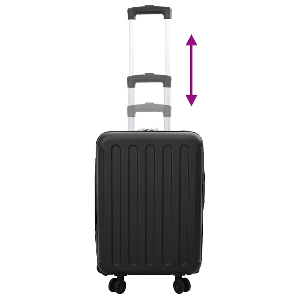 vidaXL Suitcase Folding with Lock Black 34 x 23 x 55.5 cm ABS Plastic