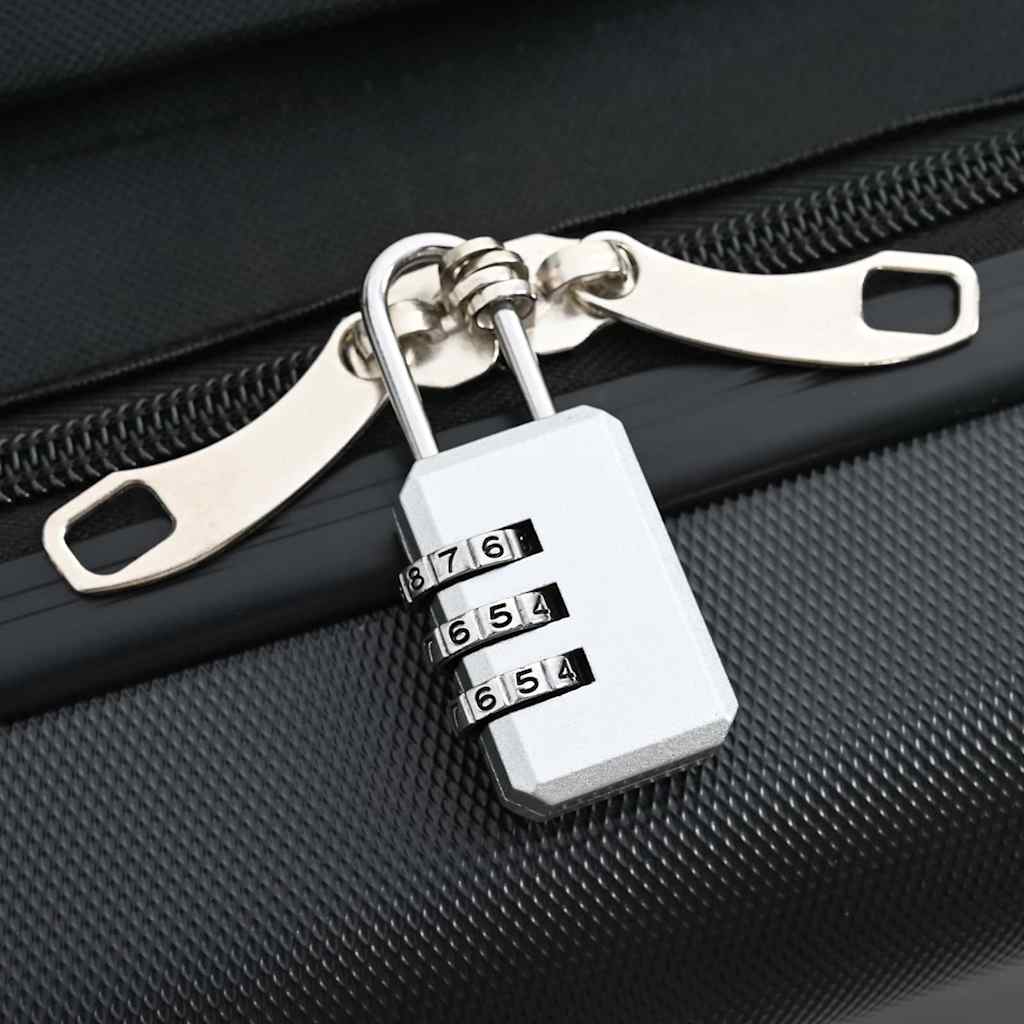 vidaXL Suitcase Folding with Lock Black 43 x 27 x 66 cm ABS Plastic