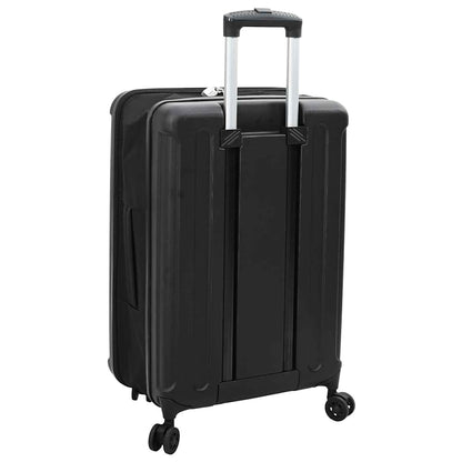 vidaXL Suitcase Folding with Lock Black 43 x 27 x 66 cm ABS Plastic