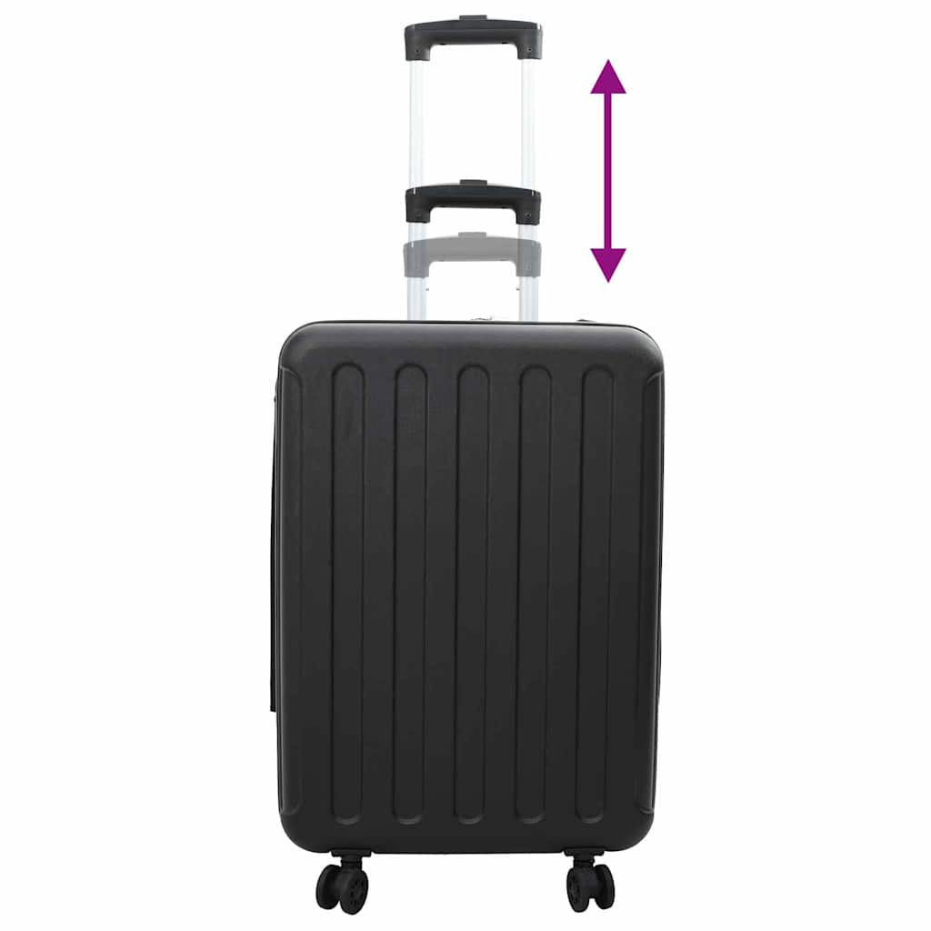 vidaXL Suitcase Folding with Lock Black 43 x 27 x 66 cm ABS Plastic