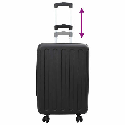 vidaXL Suitcase Folding with Lock Black 43 x 27 x 66 cm ABS Plastic