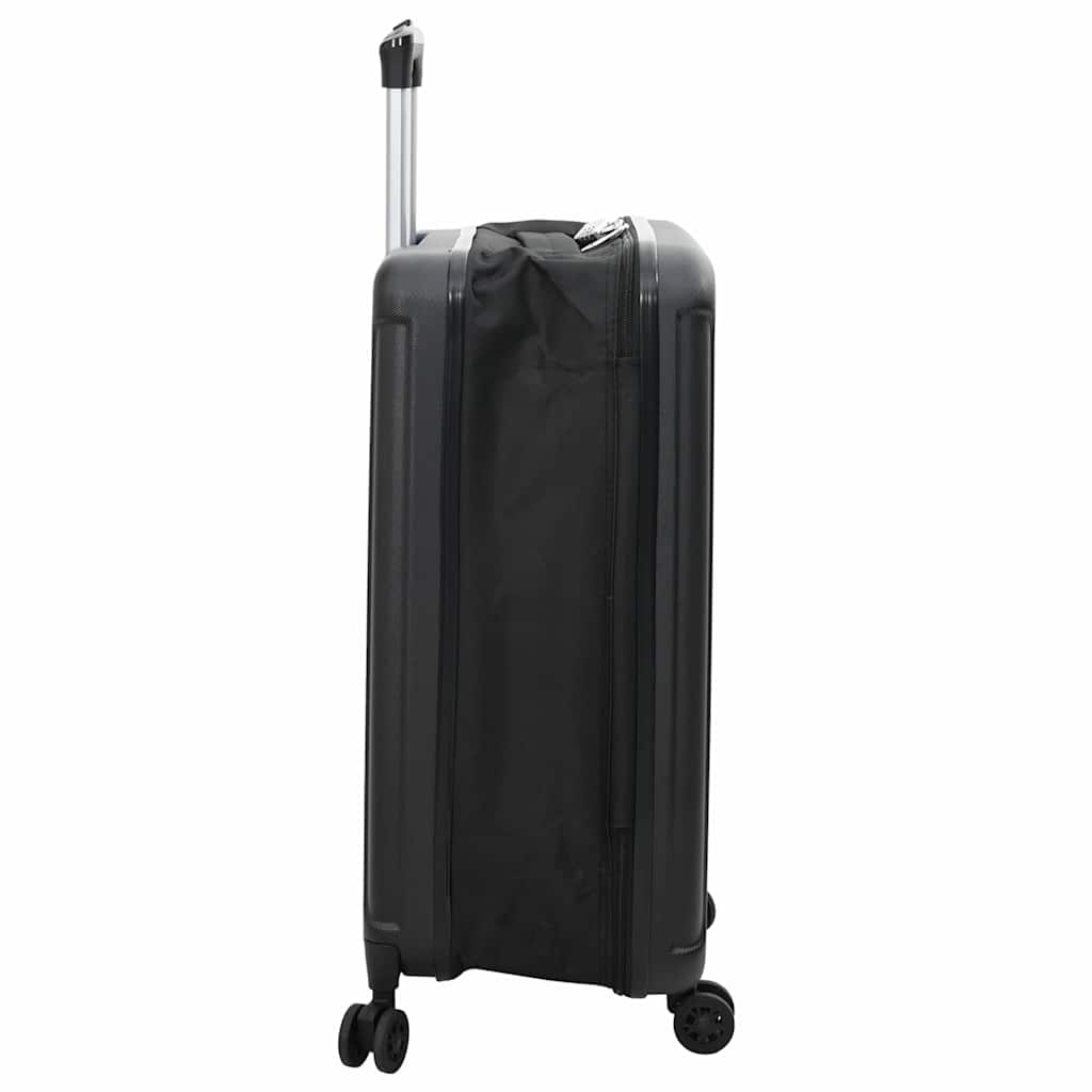vidaXL Suitcase Folding with Lock Black 43 x 27 x 66 cm ABS Plastic