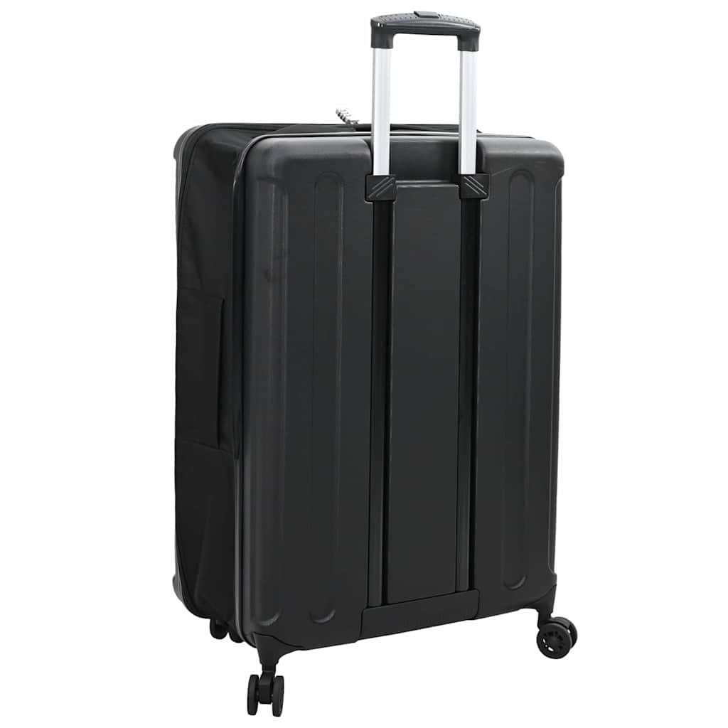 vidaXL Suitcase Folding with Lock Black 50 x 30 x 76 cm ABS Plastic