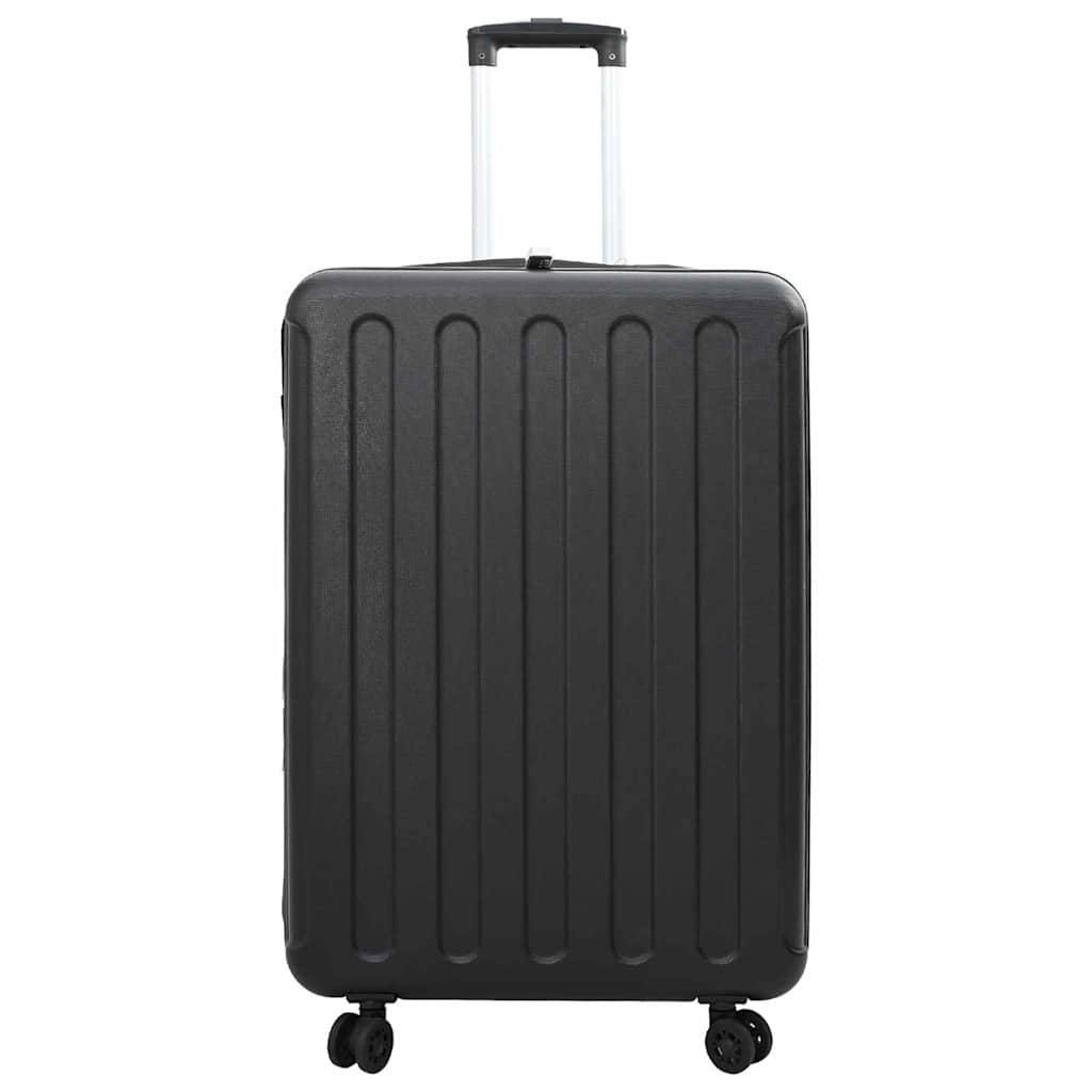 vidaXL Suitcase Folding with Lock Black 50 x 30 x 76 cm ABS Plastic