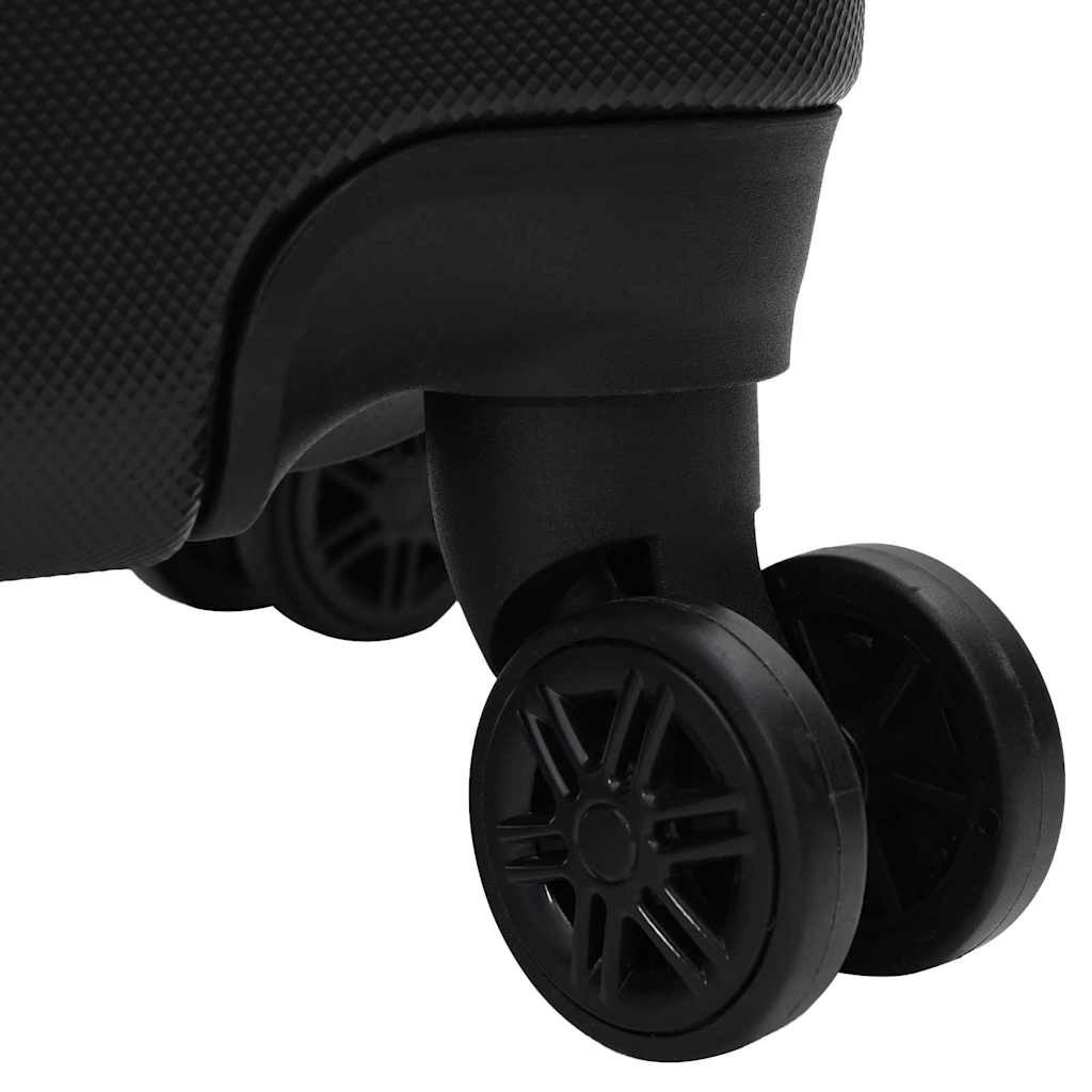 vidaXL Suitcase with Lock 3 pcs Black 50 x 31 x 78 cm ABS Plastic