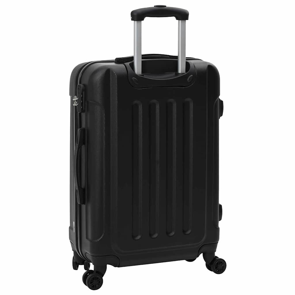 vidaXL Suitcase with Lock 3 pcs Black 50 x 31 x 78 cm ABS Plastic