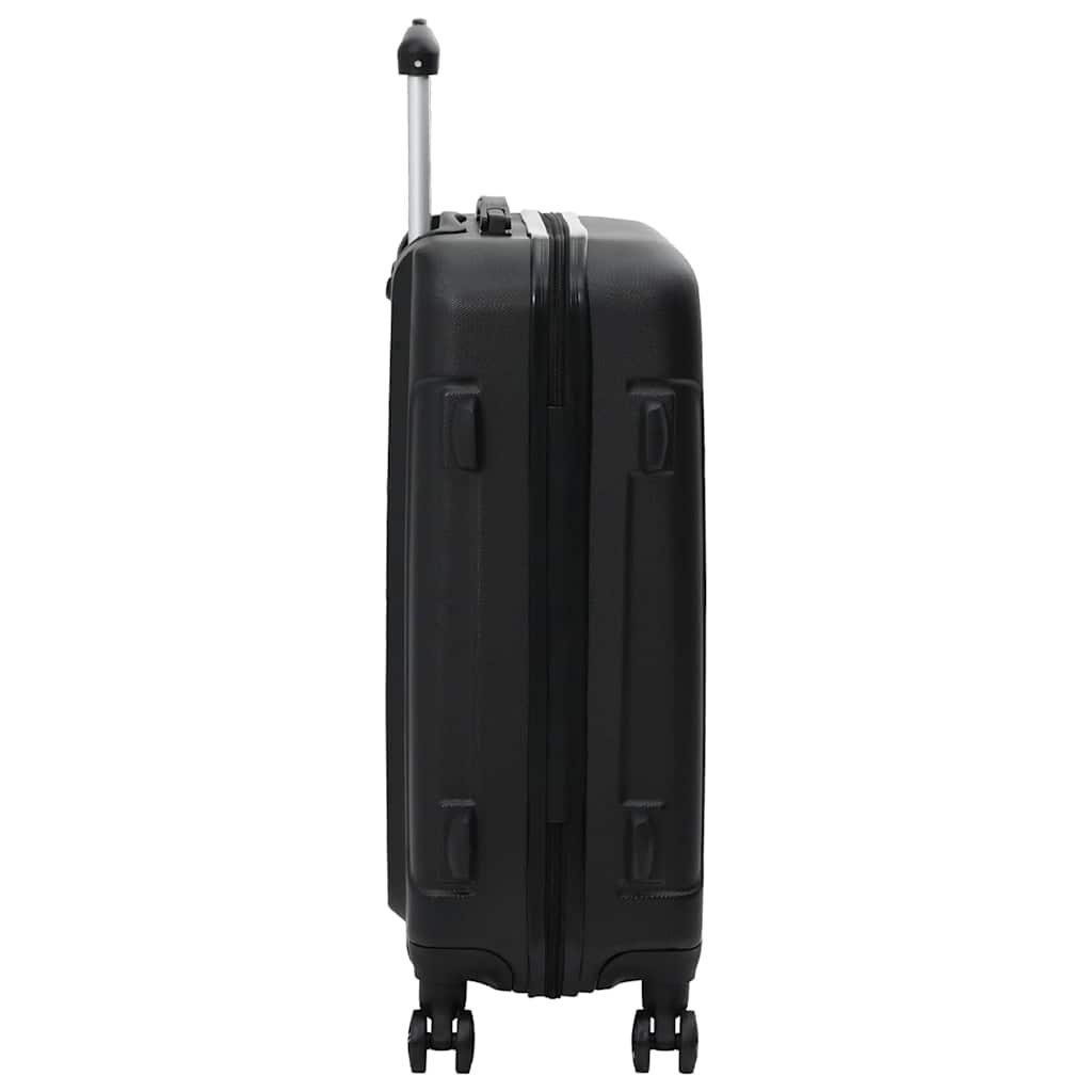 vidaXL Suitcase with Lock 3 pcs Black 50 x 31 x 78 cm ABS Plastic