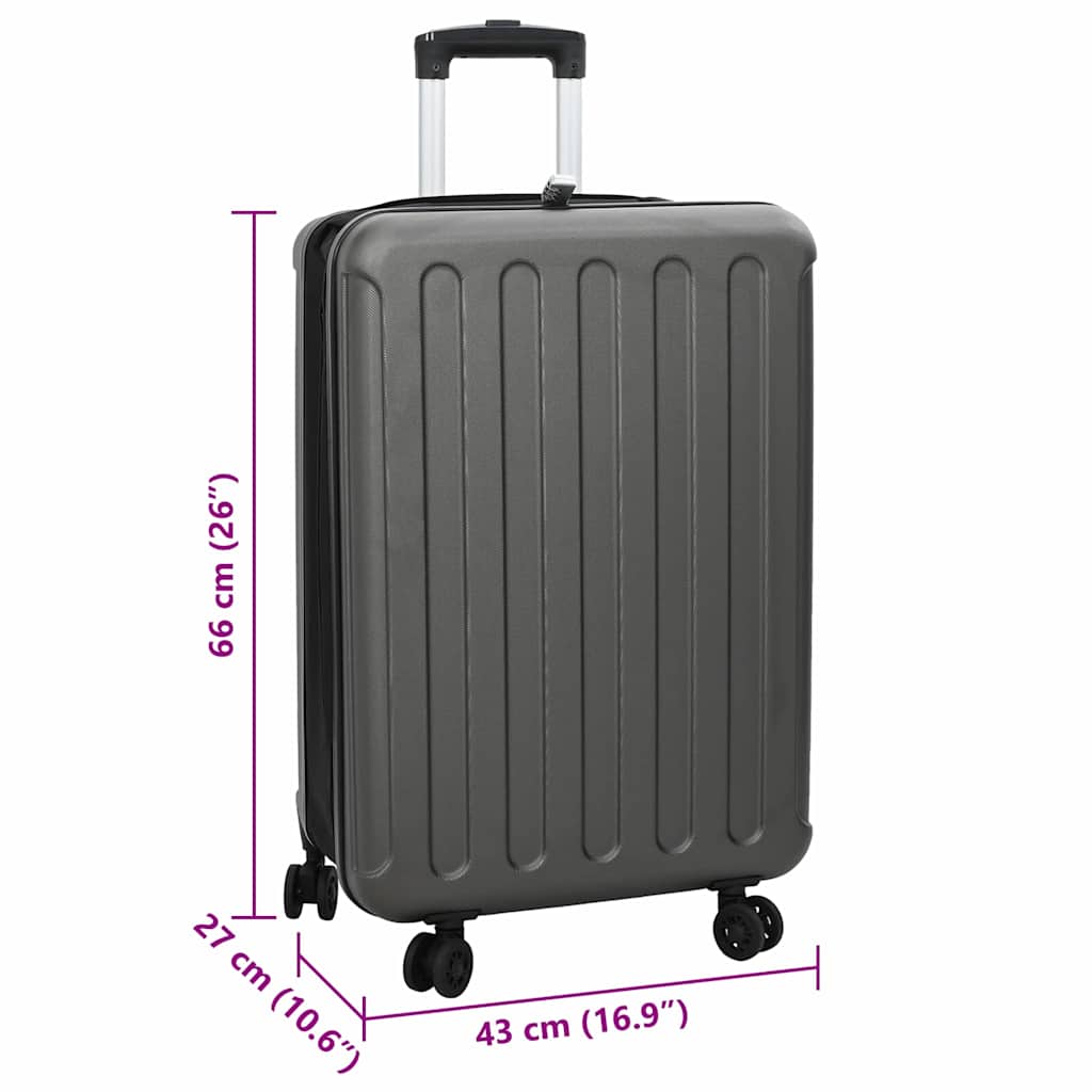 vidaXL Suitcase Folding Dark grey 43 x 27 x 66 cm ABS Plastic