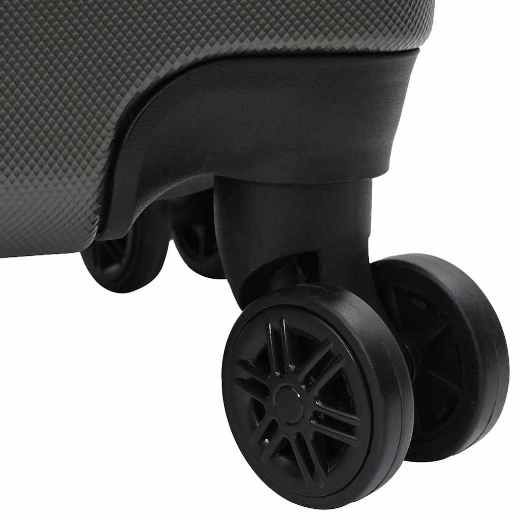 vidaXL Suitcase with Lock 3 pcs Dark Grey 50 x 31 x 78 cm ABS Plastic