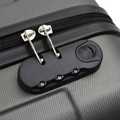 vidaXL Suitcase with Lock 3 pcs Dark Grey 50 x 31 x 78 cm ABS Plastic