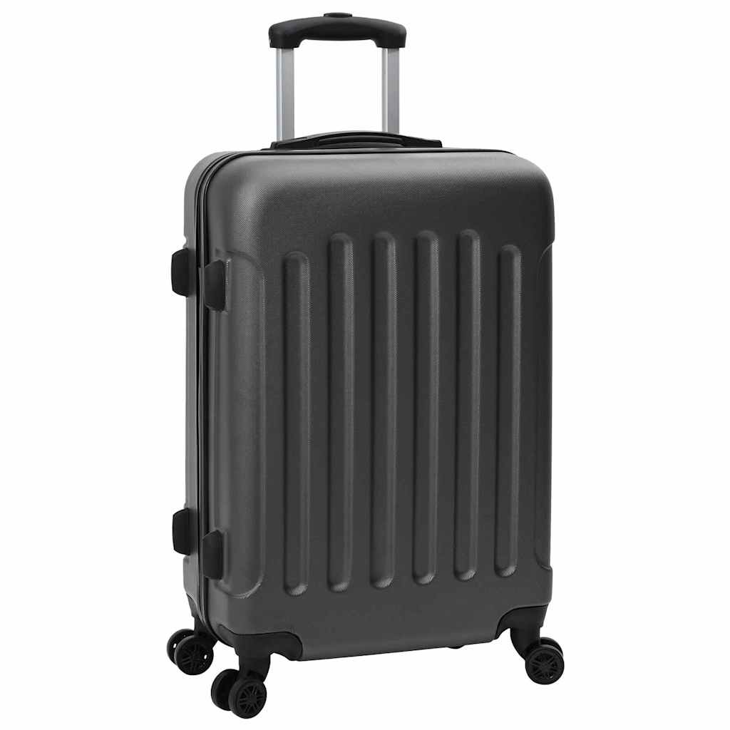 vidaXL Suitcase with Lock 3 pcs Dark Grey 50 x 31 x 78 cm ABS Plastic