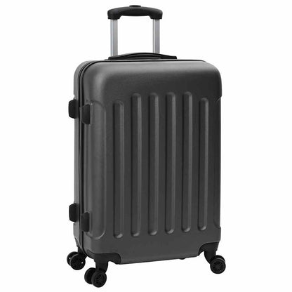 vidaXL Suitcase with Lock 3 pcs Dark Grey 50 x 31 x 78 cm ABS Plastic