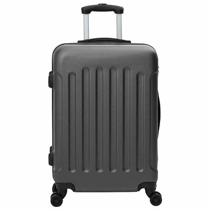 vidaXL Suitcase with Lock 3 pcs Dark Grey 50 x 31 x 78 cm ABS Plastic