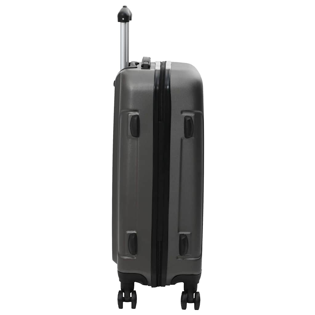 vidaXL Suitcase with Lock 3 pcs Dark Grey 50 x 31 x 78 cm ABS Plastic
