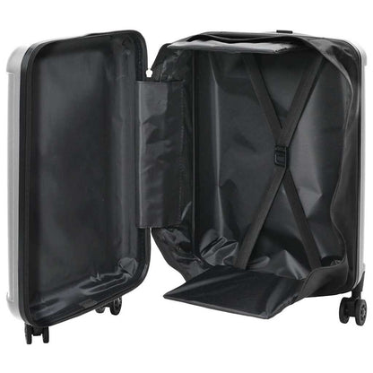 vidaXL Suitcase Folding with Lock Silver 34 x 23 x 55.5 cm ABS Plastic