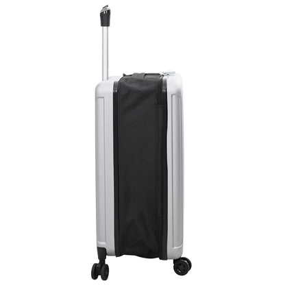 vidaXL Suitcase Folding with Lock Silver 43 x 27 x 66 cm ABS Plastic