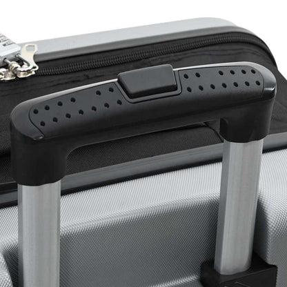 vidaXL Suitcase Folding with Lock Silver 50 x 30 x 76 cm ABS Plastic