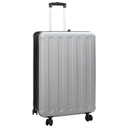 vidaXL Suitcase Folding with Lock Silver 50 x 30 x 76 cm ABS Plastic
