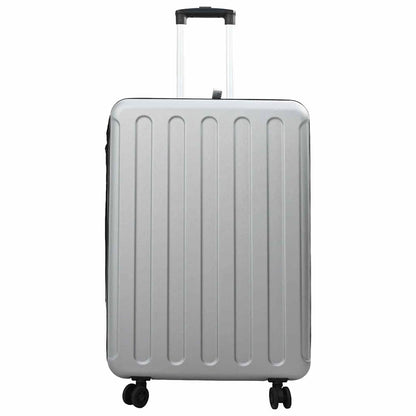 vidaXL Suitcase Folding with Lock Silver 50 x 30 x 76 cm ABS Plastic