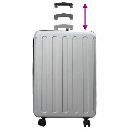 vidaXL Suitcase Folding with Lock Silver 50 x 30 x 76 cm ABS Plastic