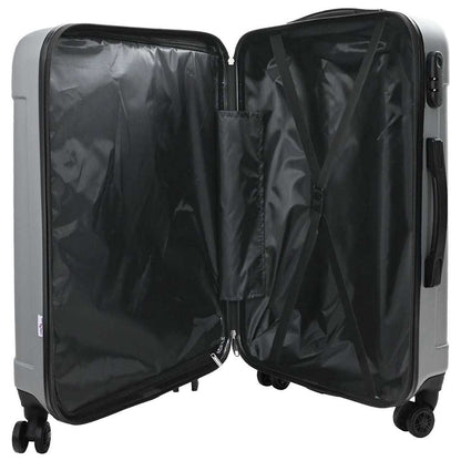 vidaXL Suitcase with Lock 3 pcs Silver 50 x 31 x 78 cm ABS Plastic