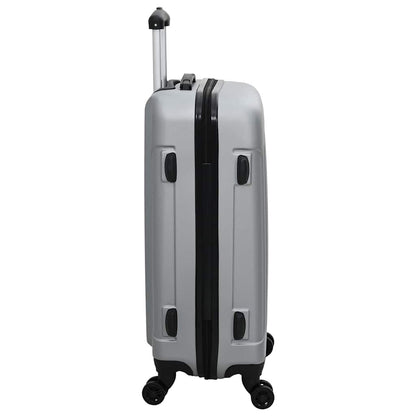 vidaXL Suitcase with Lock 3 pcs Silver 50 x 31 x 78 cm ABS Plastic
