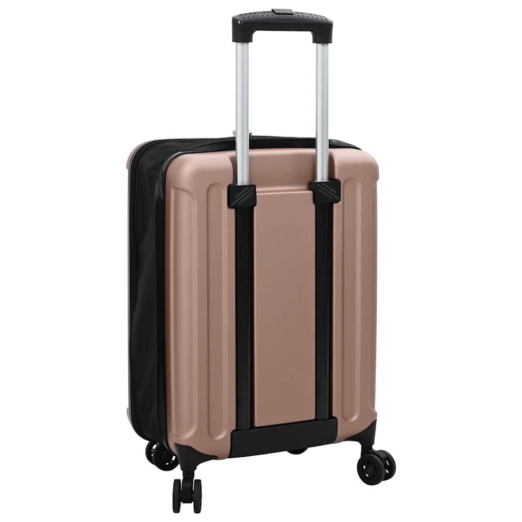 vidaXL Suitcase Folding Rose gold 34 x 23 x 55.5 cm ABS Plastic
