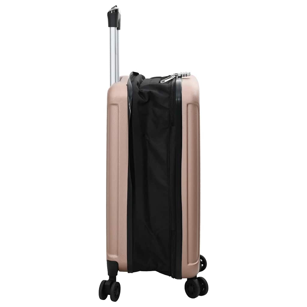 vidaXL Suitcase Folding Rose gold 34 x 23 x 55.5 cm ABS Plastic