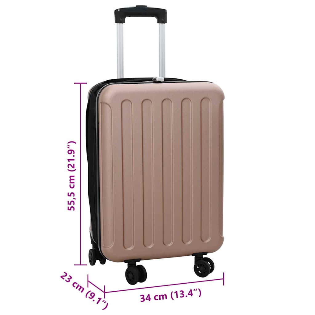 vidaXL Suitcase Folding Rose gold 34 x 23 x 55.5 cm ABS Plastic